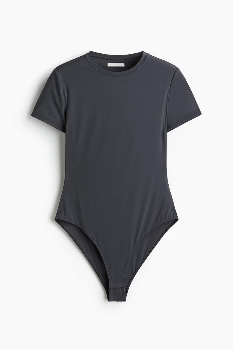 H&M Short-sleeved microfibre body