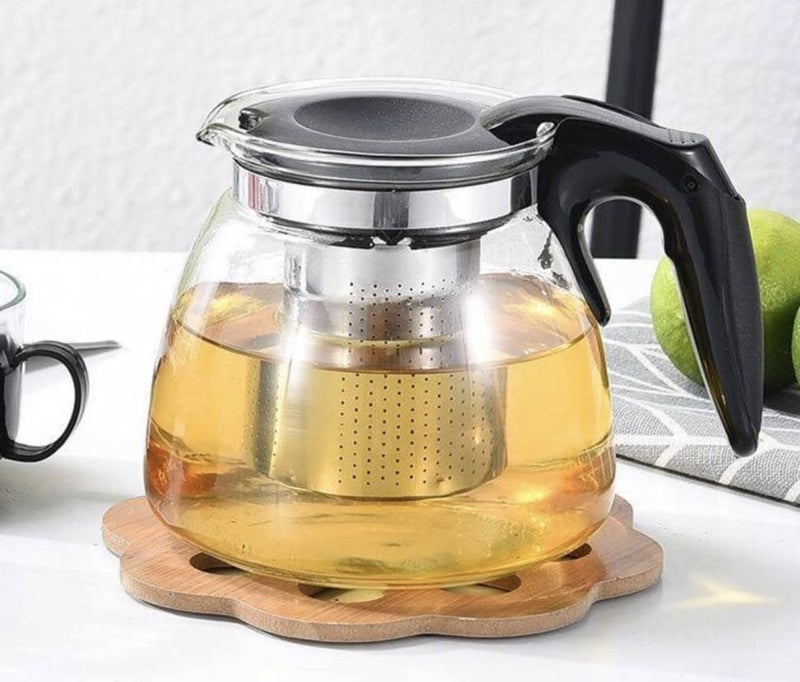SEASPIRIT Glass Kettle Teapot Kettle Heat Resistant Clear Glass Teapot with Infuser Green Tea Kettle - Image 2
