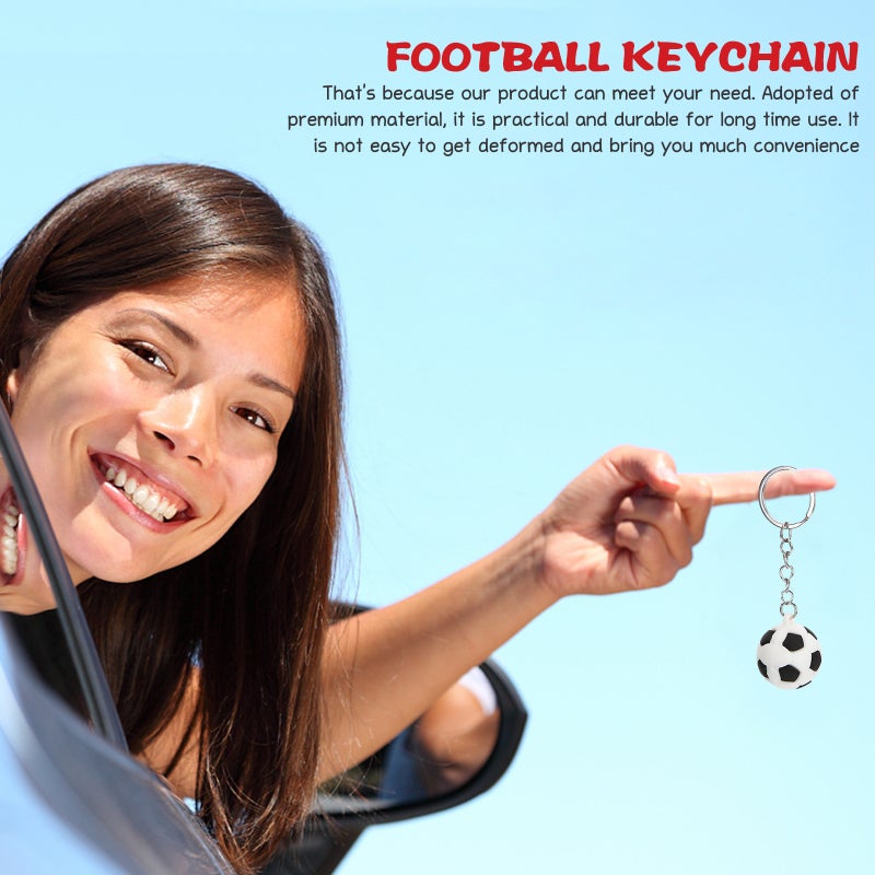 12pcs Football Keychain Bag Hanging Decoration Key Holder Birthday - Image 2