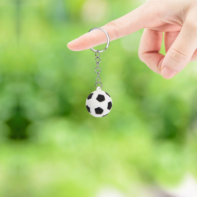 12pcs Football Keychain Bag Hanging Decoration Key Holder Birthday - Image 3
