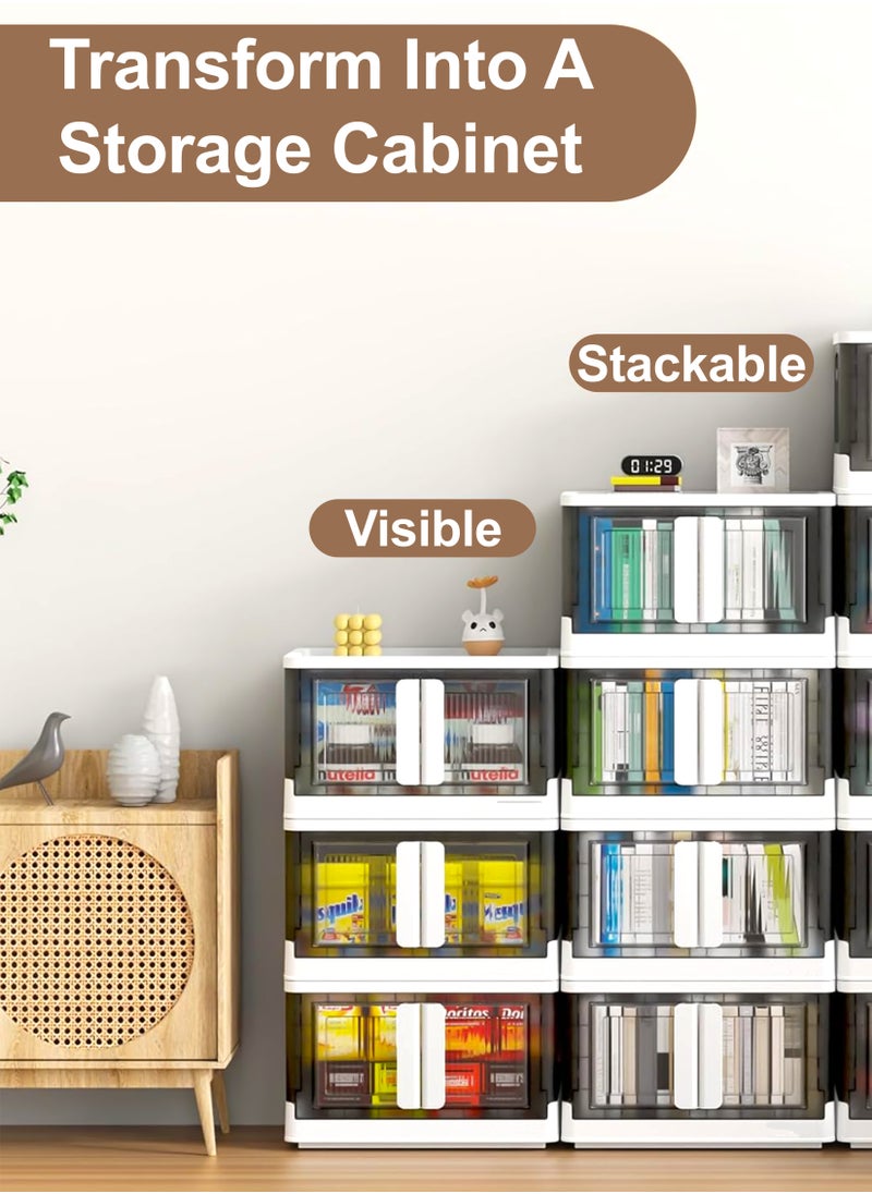 Collapsible Storage Cabinet Rack with Wheels, Heavy-Duty PP Material, Glossy Modern Design, Foldable and Portable, Multi-Layer Storage for Home, Office, Kitchen, Bathroom, Outdoor Use, Secure Double Door Lock, Easy to Clean and Assemble, Available in 6 Sizes for Versatile Storage Needs - pzsku/Z2300DC8575CC5A80B77CZ/45/_/1736858925/47f4ef71-ea83-42a7-8e44-b5f4b668595a