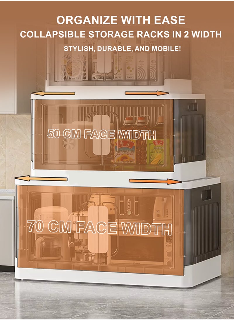 Collapsible Storage Cabinet Rack with Wheels, Heavy-Duty PP Material, Glossy Modern Design, Foldable and Portable, Multi-Layer Storage for Home, Office, Kitchen, Bathroom, Outdoor Use, Secure Double Door Lock, Easy to Clean and Assemble, Available in 6 Sizes for Versatile Storage Needs - pzsku/Z2300DC8575CC5A80B77CZ/45/_/1736858989/35f85e3c-162d-4784-9539-9dc97ad9cb20