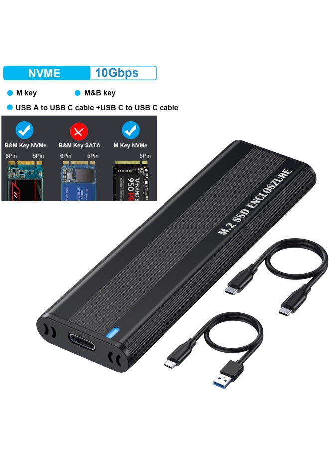 Digital Computer/mobile Hard Drive Box Portable External Storage Device Usb 3.0 High Speed Data Transfer Metal Case-Color:10Gbps Single Protocol With A- C/C-C Dual Wire  - Image 1