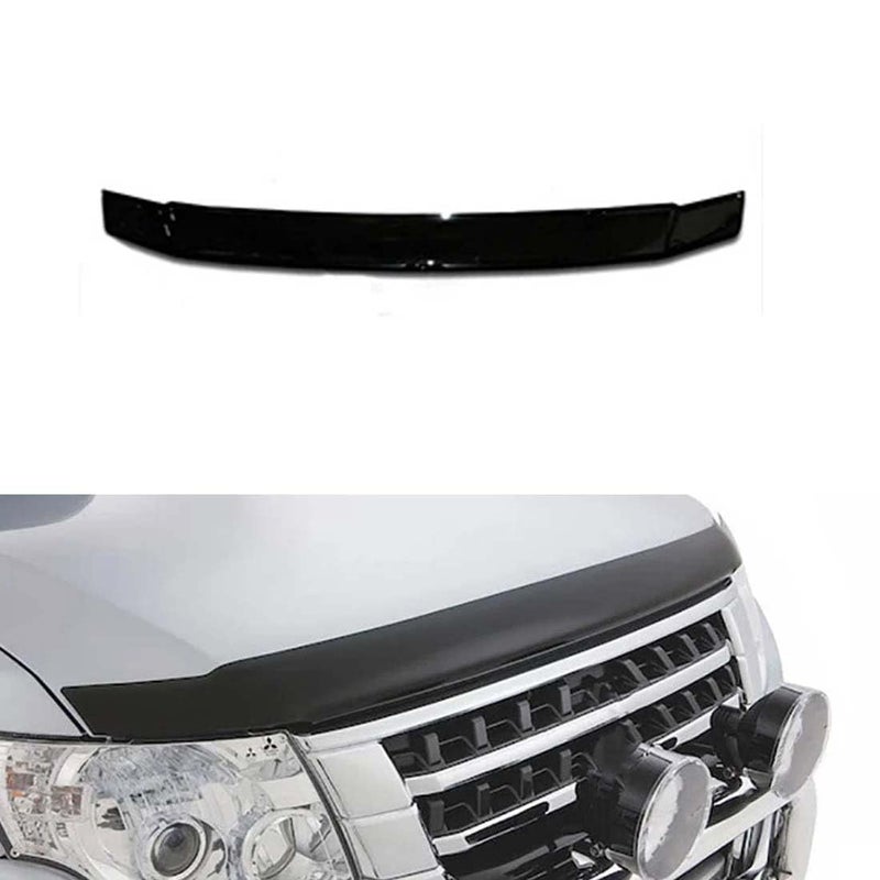 Generic OKIIO Car ABS Bonnet Guard for Mitsubishi Pajero 2008-2015, Bonnet Wind Stone Deflector Protective Vent Large Bonnet Scoop Cover Decoration Protector Trim Accessories  - Image 1