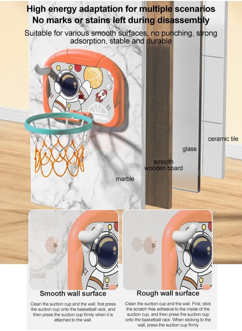 Sharpdo - Folding Basketball Board Children's Hanging Basketball Hoop with Counting Function, Sound Effects, and Ring Toss ,No Drilling Required,Height Adjustable for All Ages, Foldable for Easy Storage - Image 1