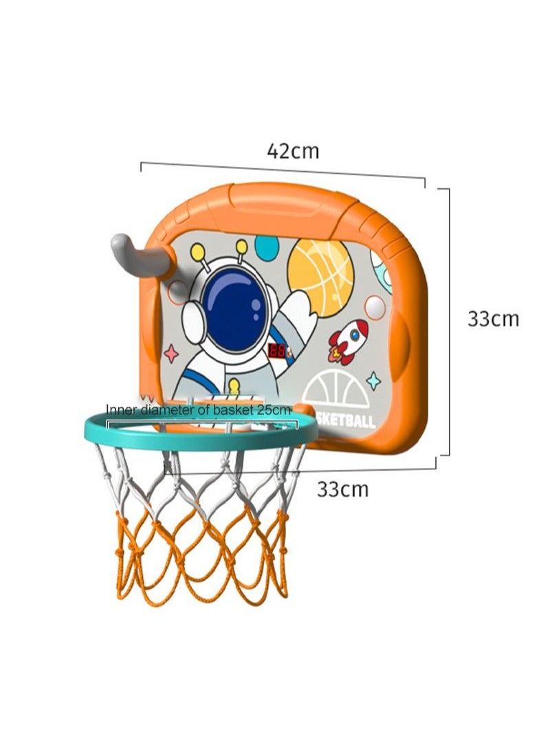 Sharpdo - Folding Basketball Board Children's Hanging Basketball Hoop with Counting Function, Sound Effects, and Ring Toss ,No Drilling Required,Height Adjustable for All Ages, Foldable for Easy Storage - Image 1