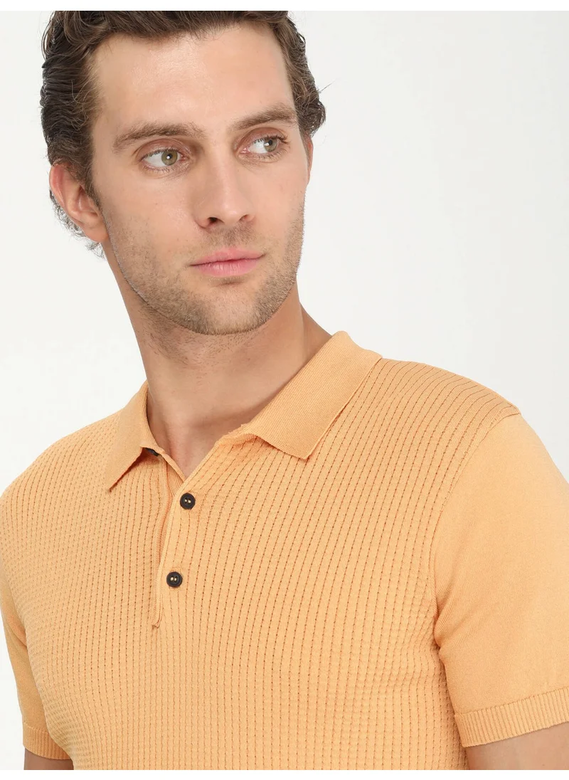 كيب Salmon Polo Neck Jacquard Knitwear
