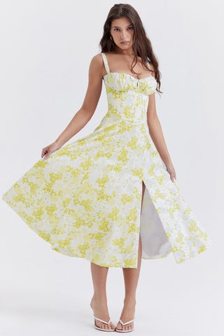 2023 Floral Summer Dress with Straps Add bright yellow flowers on white background - pzsku/Z230124FCEECE4AC9BFC6Z/45/1746200739/cae49af1-9834-4f28-b1e9-8d3ca8b96ab0