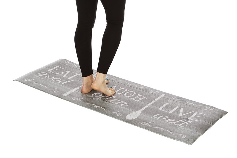 J&V TEXTILES Kitchen Mat Cushioned Anti Fatigue Floor Mat,19.6"x55", Thick Non Slip Waterproof Kitchen Rugs and Mats, Standing Mat for Kitchen,Floor,Home,Office,Desk,Sink,Laundry (Eat Laugh Live) - Image 2