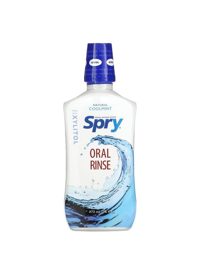 Spry Natural Mouthwash Dental Defense Oral Rinse With Xylitol, All-Natural Coolmint, 16 Fl Oz (Pack Of 1)  - Image 1