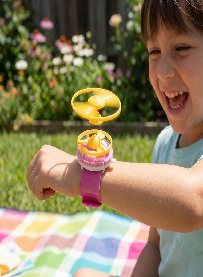 KolorFish Indoor Outdoor Play Spinning and Flying Disc Slap Wristband Disc Launcher Slap Band with Frisbee Toys for Kids (Pink) - Image 5
