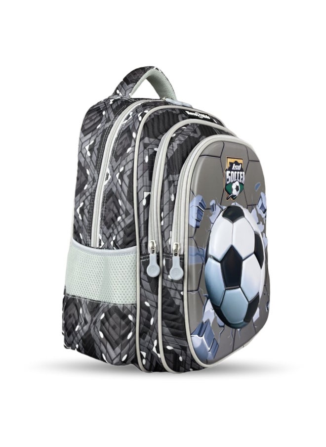 Nova kids Nova Kids 3D School Bag w/ Trolley - Soccer Grey  - Image 3