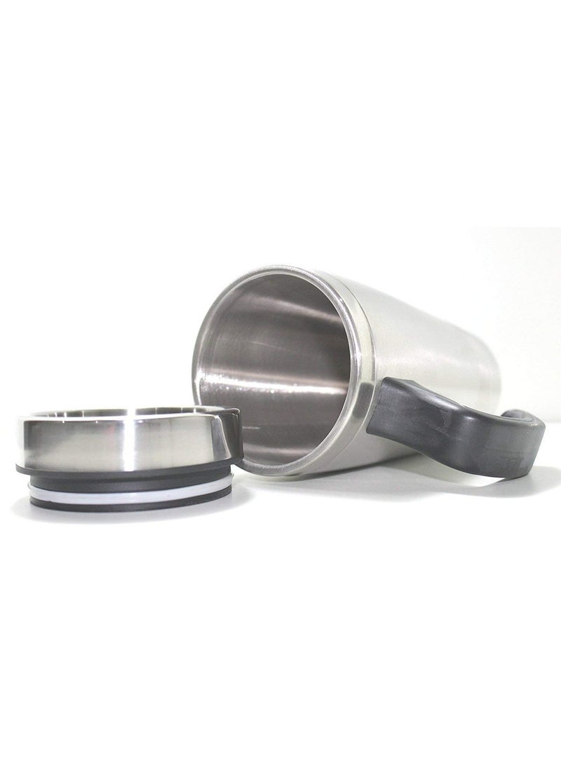 Earss Stainless Steel Thermal Vacuum Insulated Coffee Mug with Sipper Lid – Leakproof Travel Cup for Hot & Cold Beverages – 450 ML - Reusable, Durable, and Spill-Resistant Tumbler - Image 4