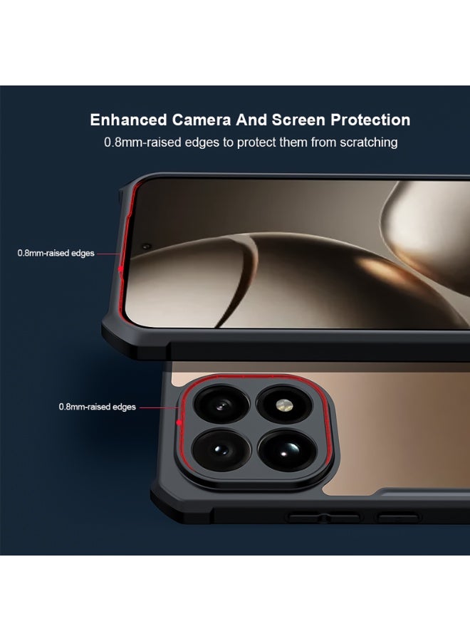 For Xiaomi 15T Case, Camera Lens Protection Back Cover, TPU+PC Shockproof Bumper Mobile Phone Case, Anti-Yellowing Slim Fit Protective Casing - Image 2