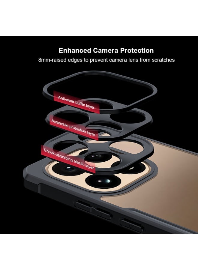 For Xiaomi 15T Case, Camera Lens Protection Back Cover, TPU+PC Shockproof Bumper Mobile Phone Case, Anti-Yellowing Slim Fit Protective Casing - Image 3