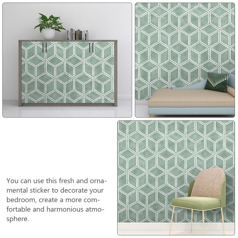 1 Set Bedroom Wallpaper Delicate Background Wallpaper Pattern Sticker - Image 3