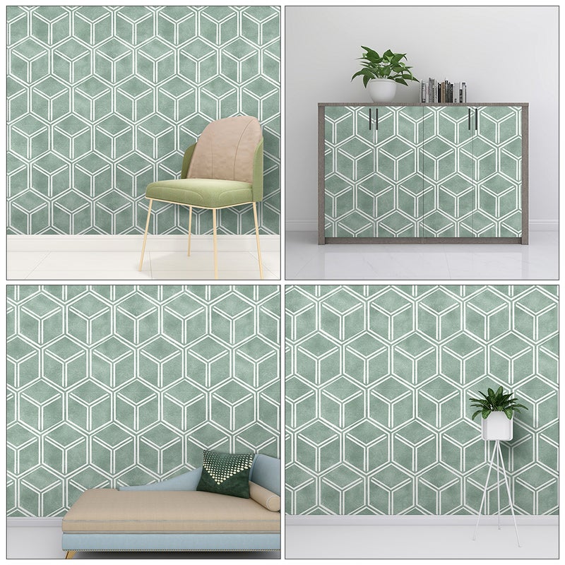 1 Set Bedroom Wallpaper Delicate Background Wallpaper Pattern Sticker - Image 4