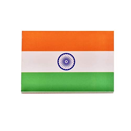 CARIZO Tricolor Indian Flag Acrylic Paper Weight, Elegant Desk Decor, Patriotic Office Accessory, National Pride Souvenir, Durable Acrylic Build, 1 Pack - Image 1