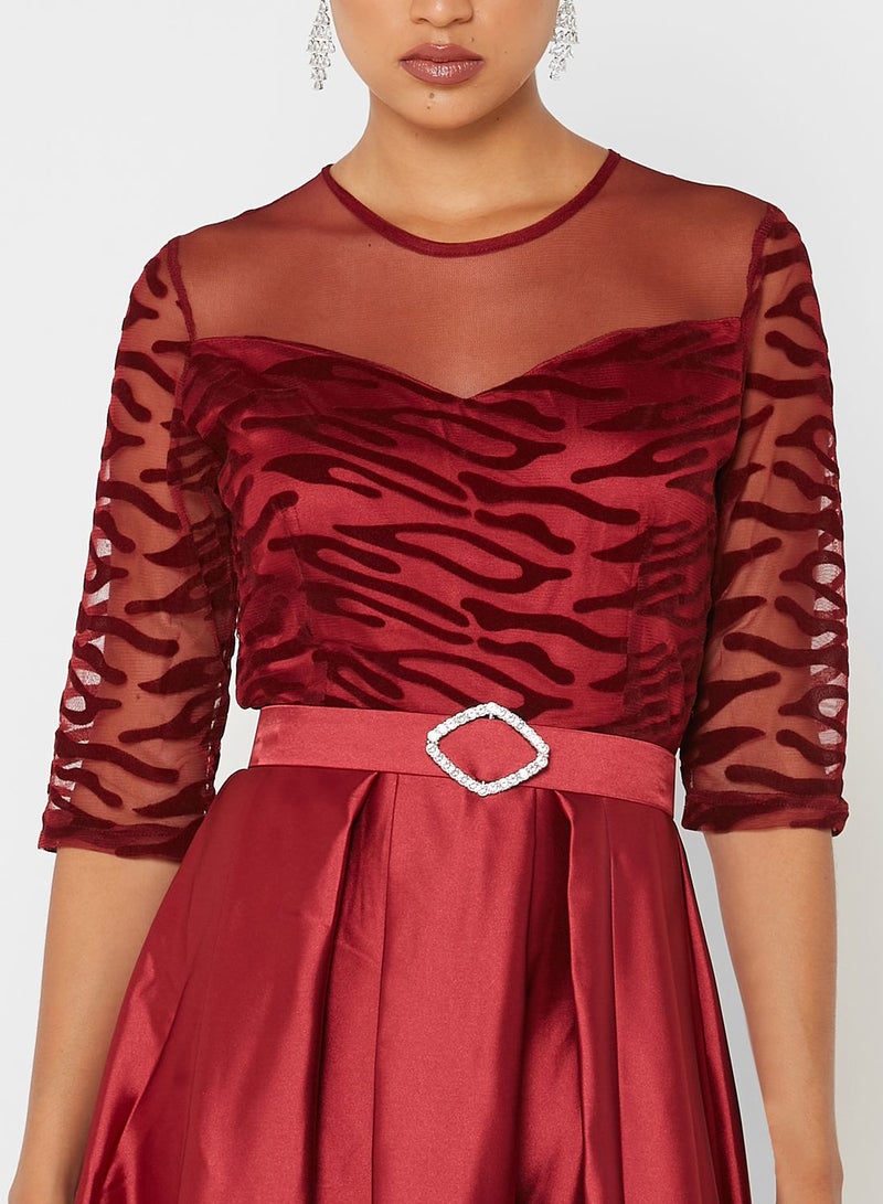 Khizana Belted Satin Dress  - Image 3