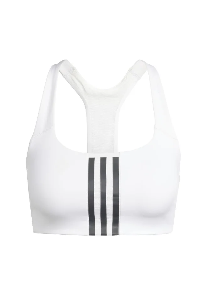 Adidas Adidas Pwim Ms 3S Bra White Workout Bra - Medium Support Bra For Women
