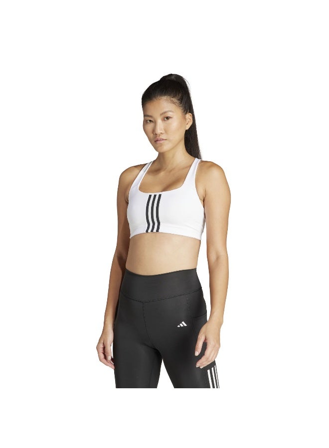 Adidas Pwim Ms 3S Bra White Training Bra For Women XS (A-B) - Image 3