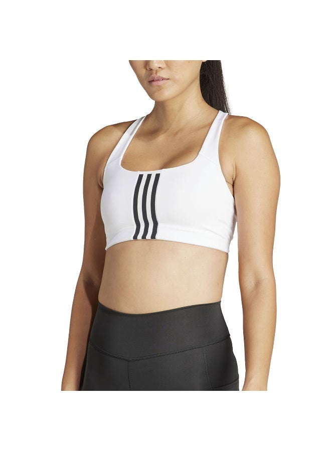 Adidas Pwim Ms 3S Bra White Training Bra For Women XS (A-B) - Image 4