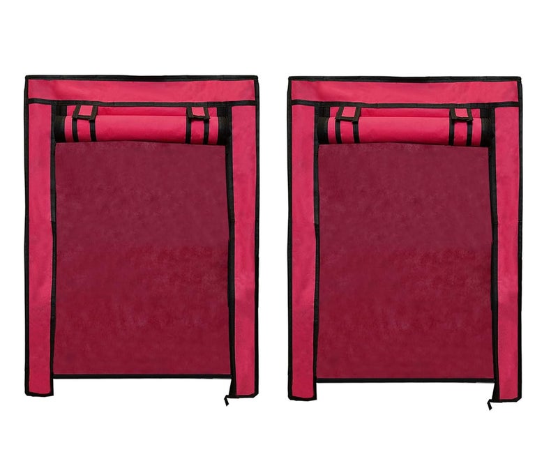 PHILOSHOP PHILOSHOP Cover for Shoe Rack Home Only for 4Layer Portable Foldable Shoe Stand Non Woven Zipper Fabric Cover Pack of 2 - Image 1