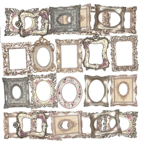 Obujopal 30Pcs Vintage Scrapbook Paper Photo Frame for Scrapbooking Junk Journal Collage Diary Embellishment DIY Photo Album DIY Craft Decoration 10 Patterns YSDC4 - Image 1