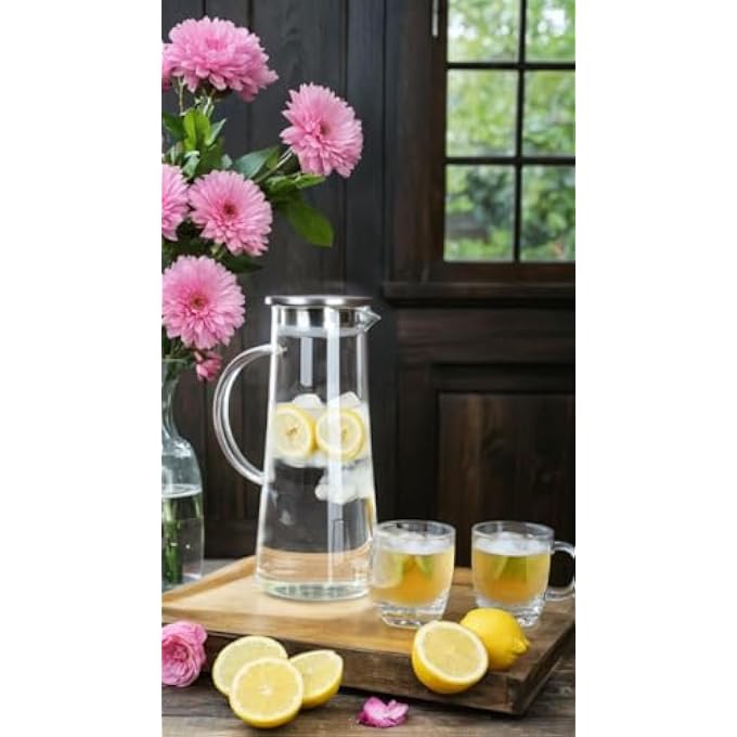 Unity With Lid 15L 51Oz Lidded Beverage Carafe For HotCold Iced Tea Coffee Milk Juice Water Jug For Home And Office Use - Image 5