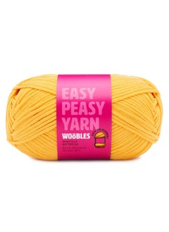 The Woobles The Woobles Easy Peasy Yarn, Crochet & Knitting Yarn for Beginners with Easy-to-See Stitches - Yarn for Crocheting - Worsted Medium #4 Yarn - Cotton-Nylon Blend  - Image 1