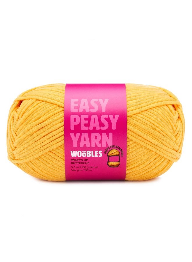 ث  وبليز غزل Woobles Easy Peasy، غزل الكروشيه والحياكة للمبتدئين بغرز سهلة الرؤية - غزل للكروشيه - غزل متوسط الكثافة #4 - مزيج من القطن والنايلون - Image 1