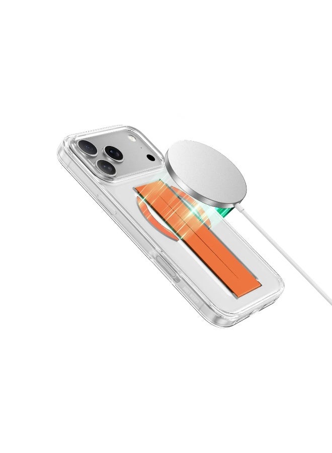 GREEN LION MagSafe Grip Case / iPhone 17 Pro Cover / iPhone Case - Screen & Camera Guard - Orange Titanium - Image 5