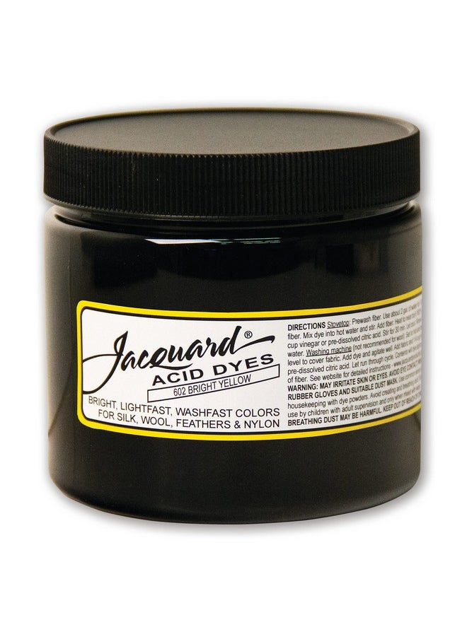 Jacquard - Acid Dye Bright Yellow 8 Oz Net Wt Acid Dye For Wool Silk Feathers And Nylons Brilliant Colorfast And Highly Concentrated - Image 1