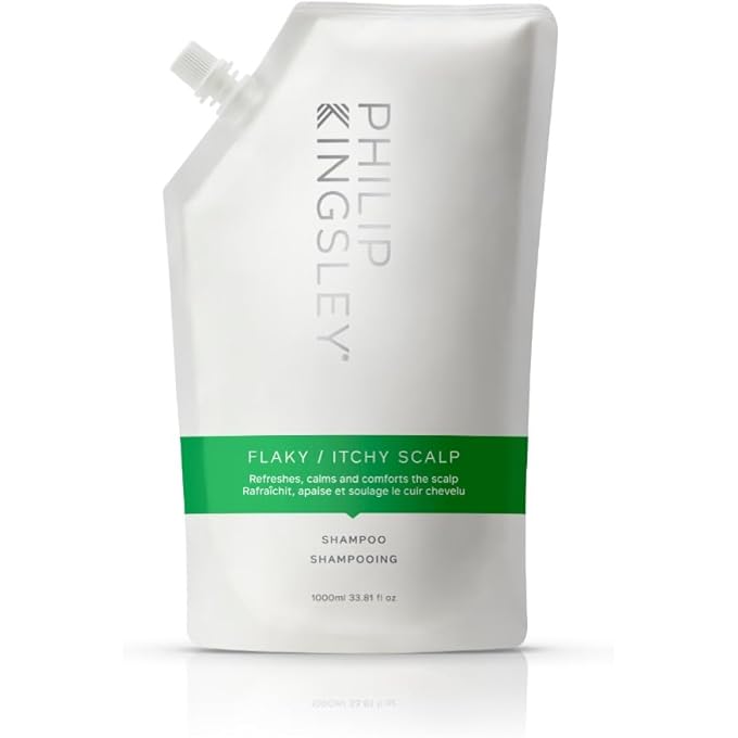 Philip Kingsley | FLAKY/ITCHY SCALP SHAMPOO | ANIT-DANDRUFF FOR FLAKY, ITCHY, DRY, OILY SCALPS | CLEANSING SCALP CARE | HYDRATES, SOOTHES AND CALMS | 1000 ML REFILL POUCH - Image 1