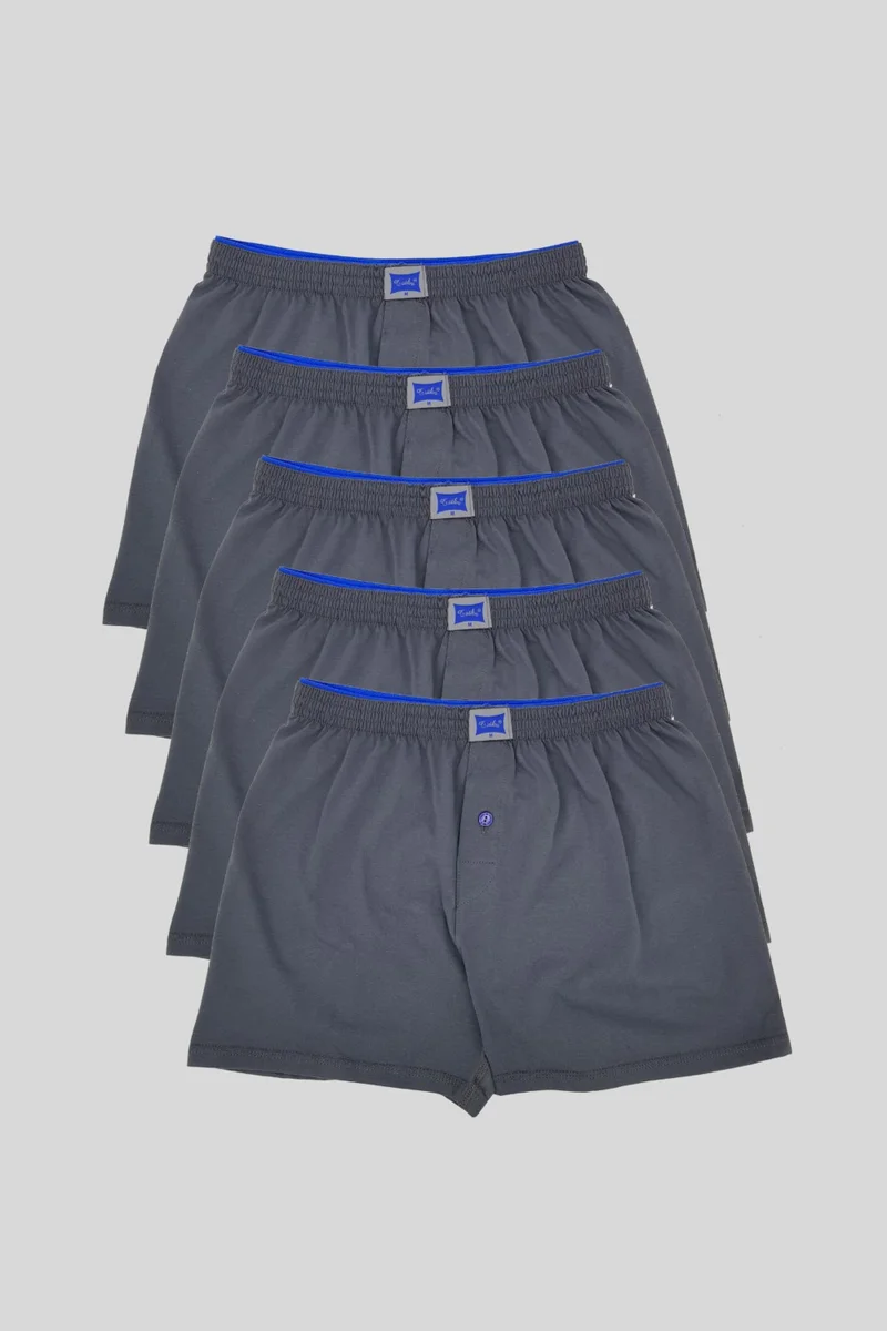 توتكو Passion 5-Pack Men's Smoke Boxer 100% Cotton