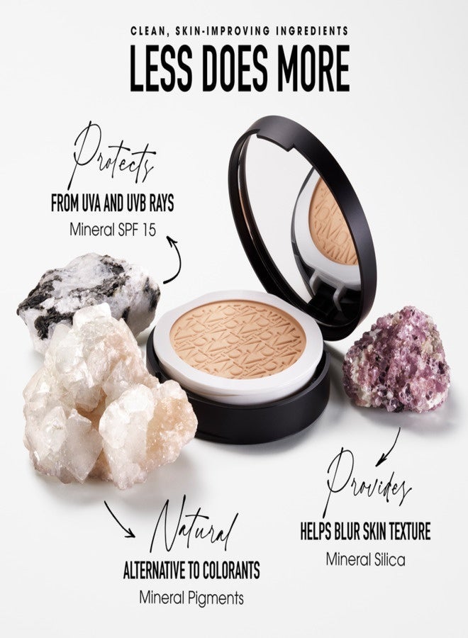 بودرة أساس معدنية مضغوطة من bareMinerals، لون ذهبي متوسط ​​مع عامل حماية من الشمس 15-14 | خفيفة الوزن، تغطية قابلة للبناء، خالية من التلك، 9 غرام - Image 5