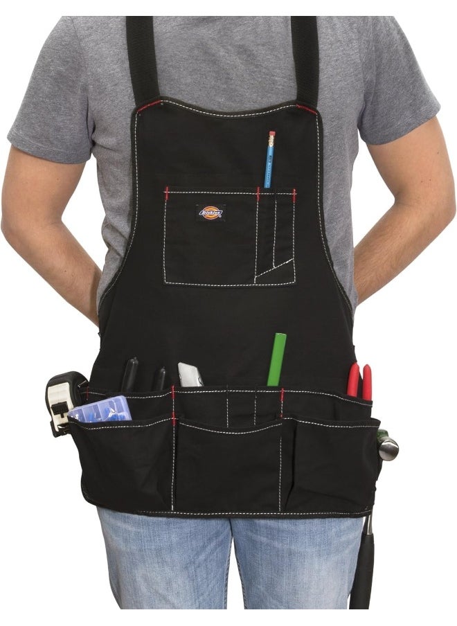 Dickies Dickies 16-Pocket Workshop Bib Apron, Durable Canvas Construction, Reinforced Edges, Adjustable Belt, Black  - Image 5