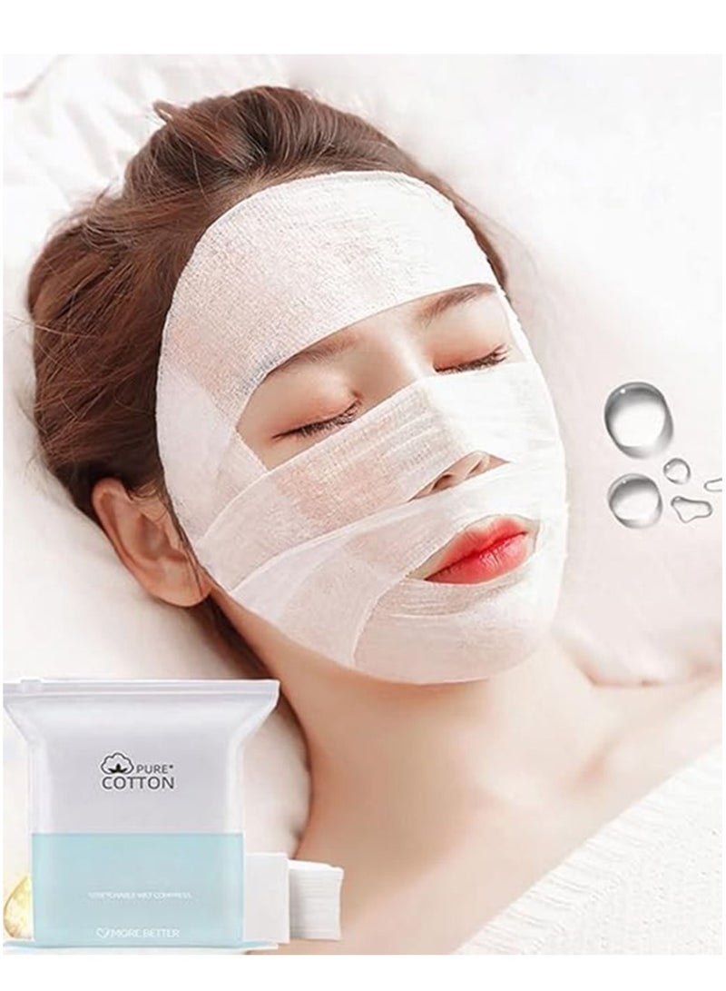 general Ultra Stretchy Cotton Pads for Face (200 Pcs) - Stretchy DIY Face Mask, Absorbent Toner Pads, Wet compress cotton, Moisturizing Facial Makeup Pads, Breathable Cotton Pads for Facial/Eye/Nails Makeup - Image 1