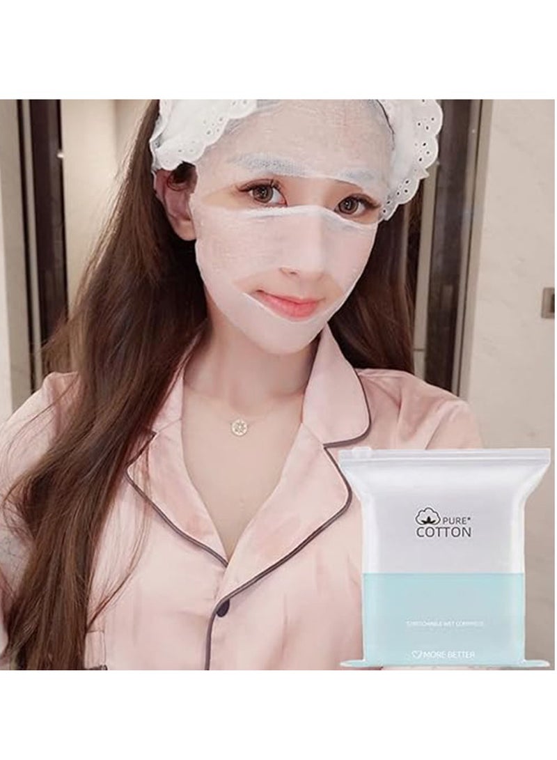 general Ultra Stretchy Cotton Pads for Face (200 Pcs) - Stretchy DIY Face Mask, Absorbent Toner Pads, Wet compress cotton, Moisturizing Facial Makeup Pads, Breathable Cotton Pads for Facial/Eye/Nails Makeup - Image 3