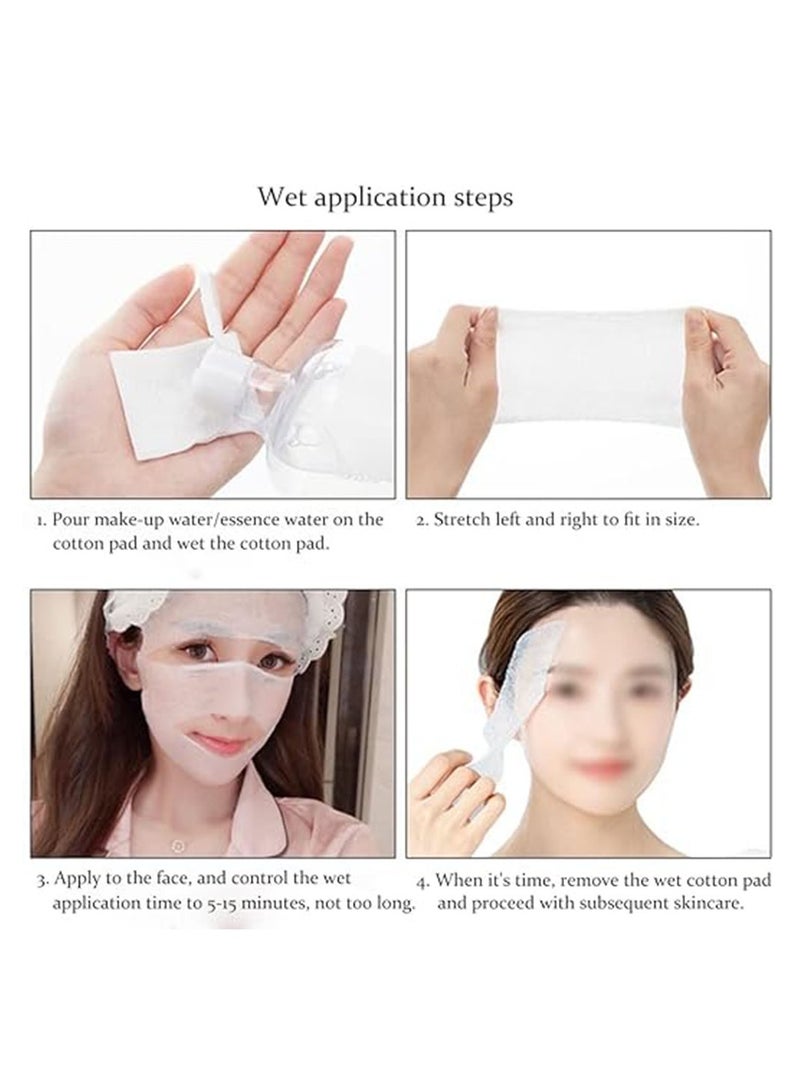general Ultra Stretchy Cotton Pads for Face (200 Pcs) - Stretchy DIY Face Mask, Absorbent Toner Pads, Wet compress cotton, Moisturizing Facial Makeup Pads, Breathable Cotton Pads for Facial/Eye/Nails Makeup - Image 4