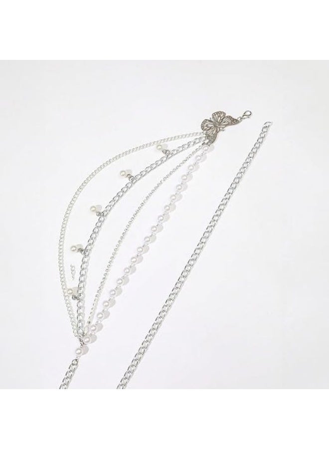 amazing.EGP AmazingEGP | Women Multi-Layer Butterfly Faux Pearl Gold Waist Chain - Image 5