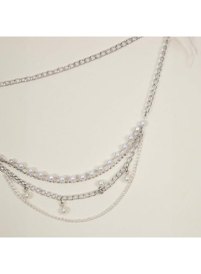 amazing.EGP AmazingEGP | Women Multi-Layer Butterfly Faux Pearl Gold Waist Chain - Image 4