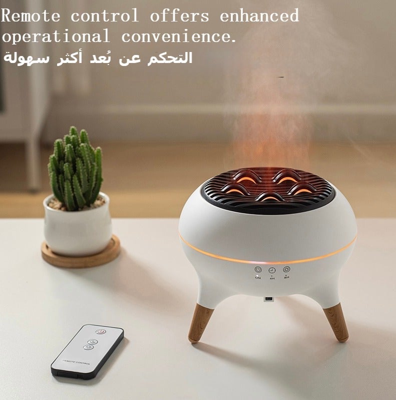 Field air humidifier，Essential Oil Diffuser Aromatherapy Diffuser 350ml– Remote Control, 7 Varieties of Flames, Night Light, Ultrasonic Mist, Silent Operation & Auto Shutoff – Ideal for Bedroom, Office & Yoga&meditation - Image 5