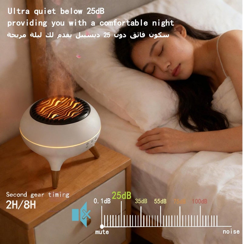 Field air humidifier，Essential Oil Diffuser Aromatherapy Diffuser 350ml– Remote Control, 7 Varieties of Flames, Night Light, Ultrasonic Mist, Silent Operation & Auto Shutoff – Ideal for Bedroom, Office & Yoga&meditation - Image 4