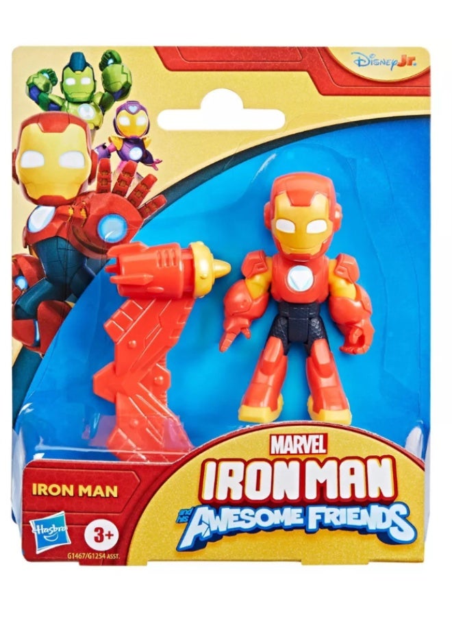 Hasbro Marvel هاسبرو مارفل آيرون مان وأصدقاؤه الرائعون تمثال آيرون مان مع ملحق - Image 2