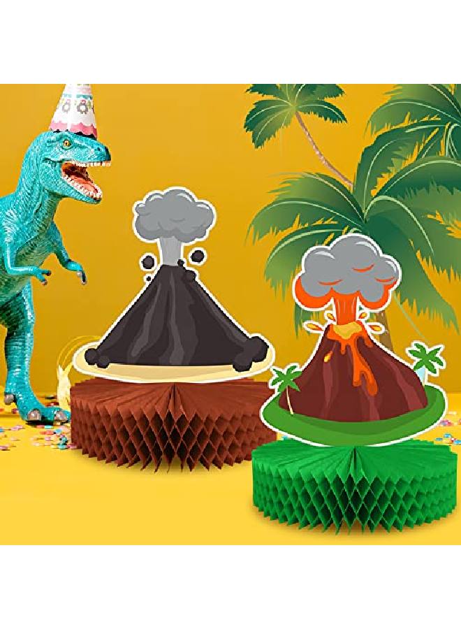 Chinco 6 Pieces Volcano Centerpieces Volcano Party Favor Decoration Dinosaur Party Decorations Lava Table Setting Fire Party Supplies Luau Hawaiian Party Tiki Party Supplies - Image 5