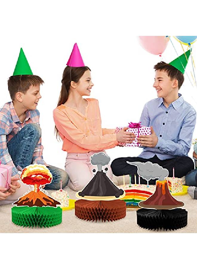 Chinco 6 Pieces Volcano Centerpieces Volcano Party Favor Decoration Dinosaur Party Decorations Lava Table Setting Fire Party Supplies Luau Hawaiian Party Tiki Party Supplies - Image 4
