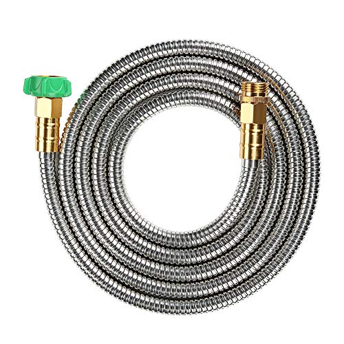 Beaulife 304 Stainless Steel Metal Garden Hose Connector 10 Feet Short Garden Water Hose Extension Extender, Drinking Water Hose Lead and BPA Free - Image 1