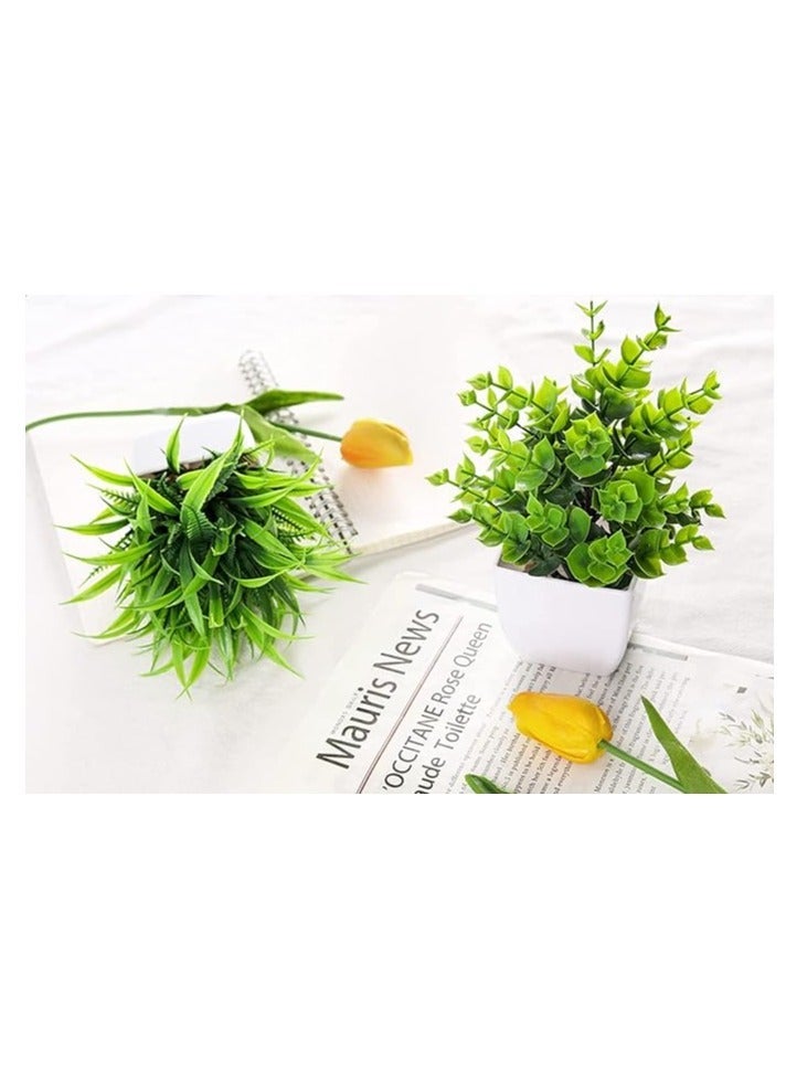 Accessories 22 Small Artificial Eucalyptus Plants in Decorative Pots for Home, Bathroom, Office, and Farmhouse Decor - 2-Pack - Image 2