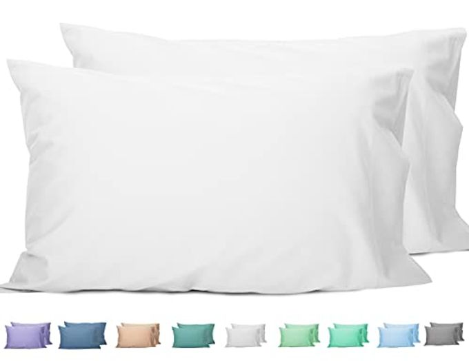 QUEEN PILLOWCASES SET OF 2 100 COTTON QUEEN PILLOW CASES 2 2030 INCHES BRIGHT WHITE SOFT AND BREATHABLE